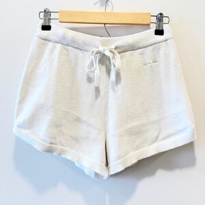Gelato Pique Plush Lounge Shorts Cream White One Size